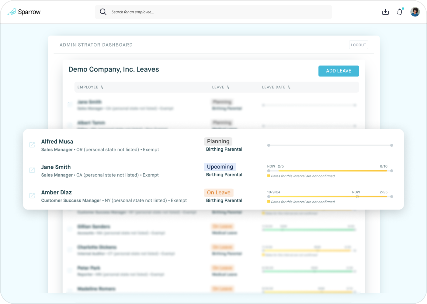 Administrator + HRBP Dashboards