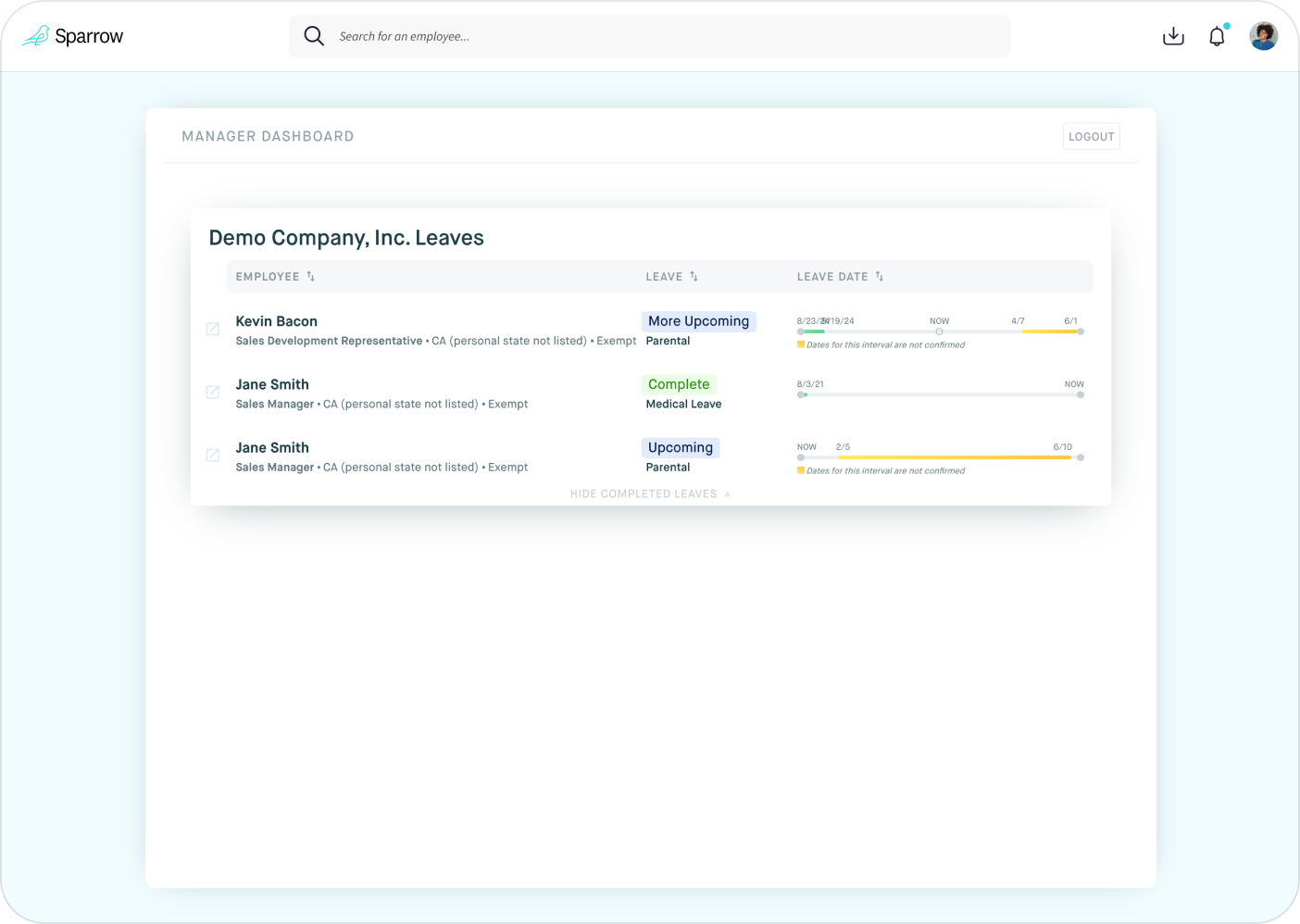 Manager Dashboard