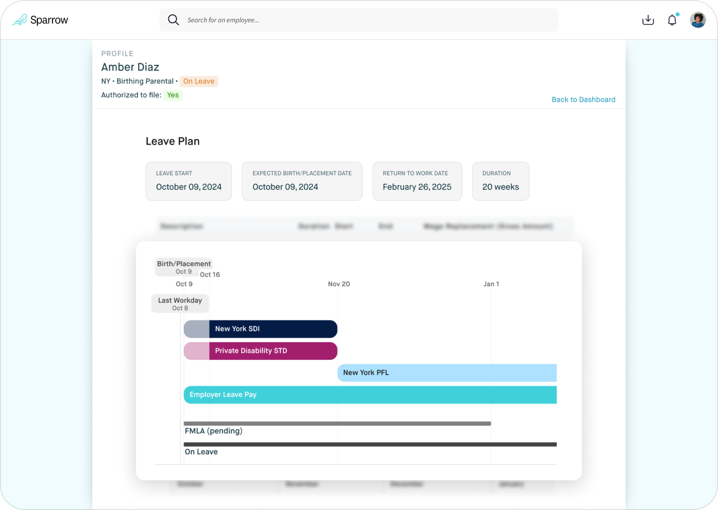Visual Leave Plan